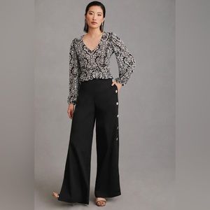 Anthropologie Jacquard Peasant Blouse NWT